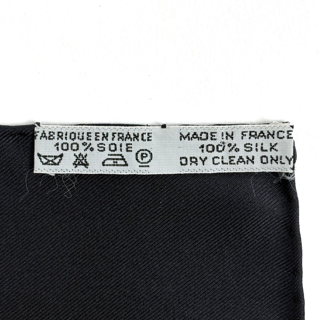 Hermes Carre 90 Poste Et Cavalerie Saber Decorative Bag Scarf Silk Black — view 2