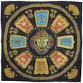 Hermes Carre 90 Poste Et Cavalerie Saber Decorative Bag Scarf Silk Black