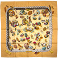 Hermes Carre 90 Couvee D Egg Scarf Silk Orange Multicolor