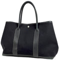 Hermes Garden Party PM Tote Toile Officier Noir