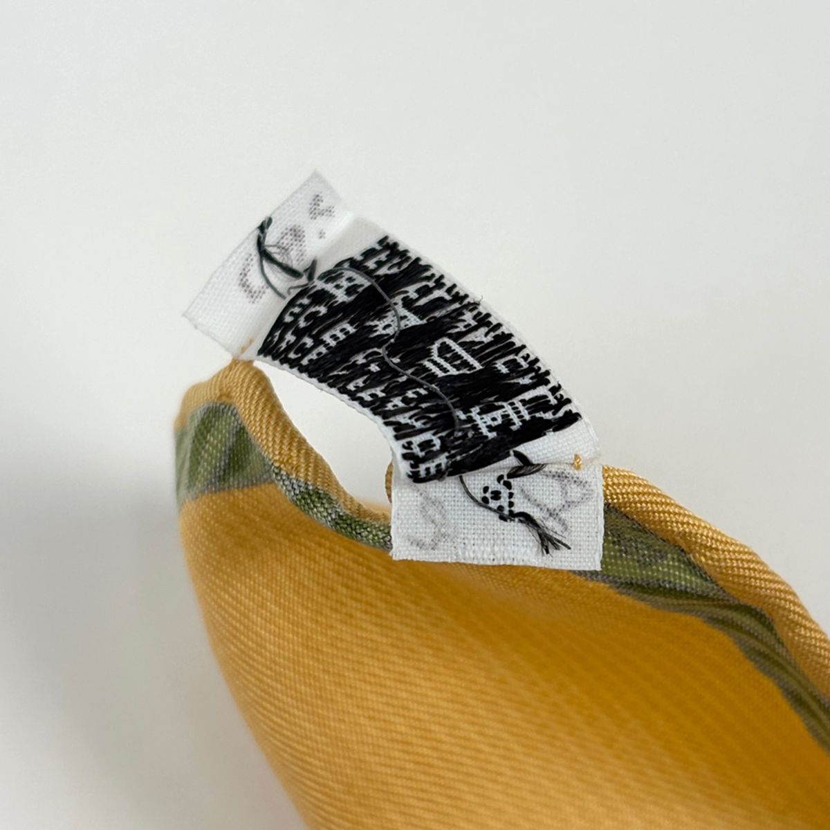 Hermes Rabbit Pattern Scarf Petit Carre Silk Yellow Green — view 3