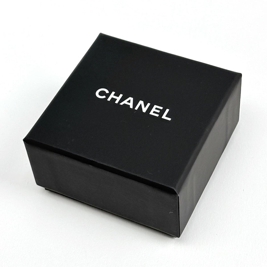 Chanel CC Logo Rhinestone Earrings Gold Plated — view 5