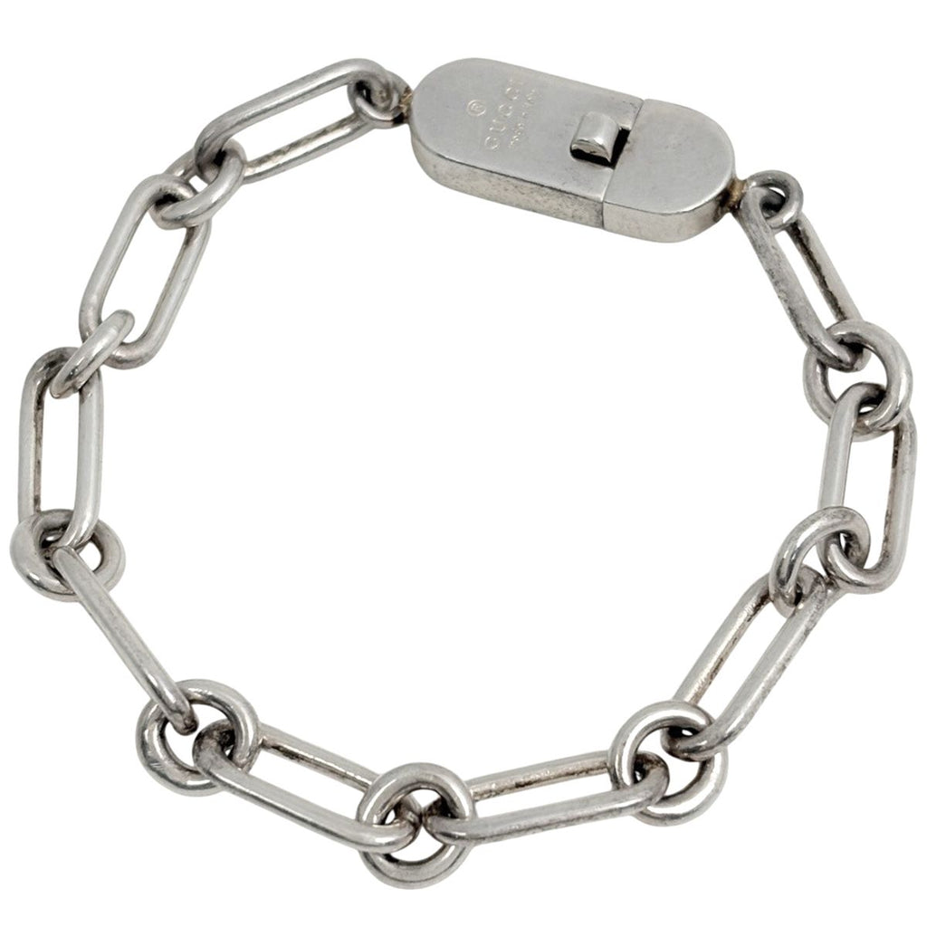 Gucci Logo Chain Bracelet 925 Sterling Silver