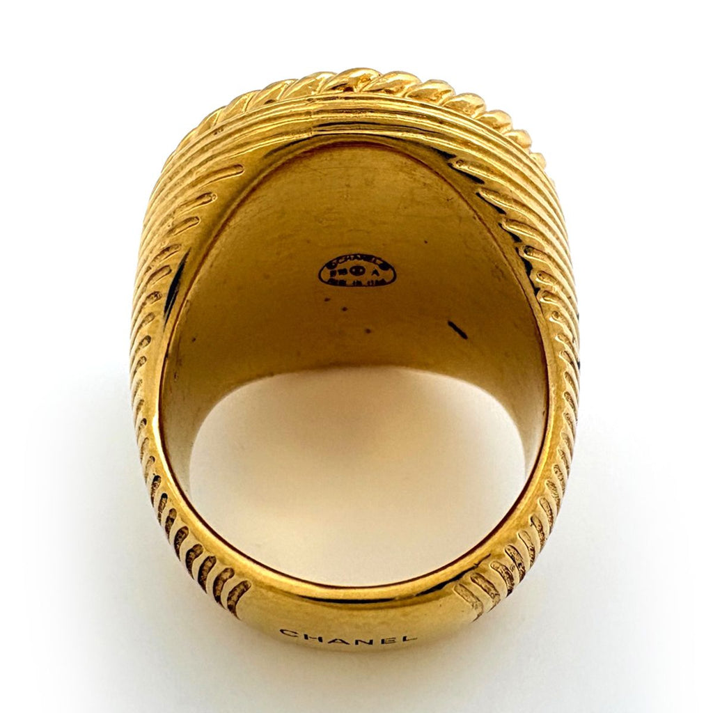Chanel CC Logo Ring Gold Plated — view 3