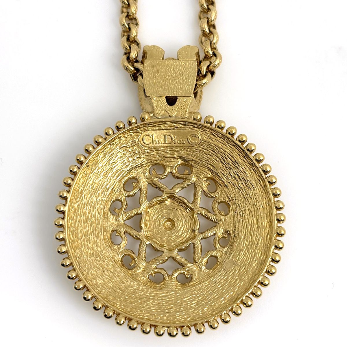 Dior Logo Necklace CD Round — view 2