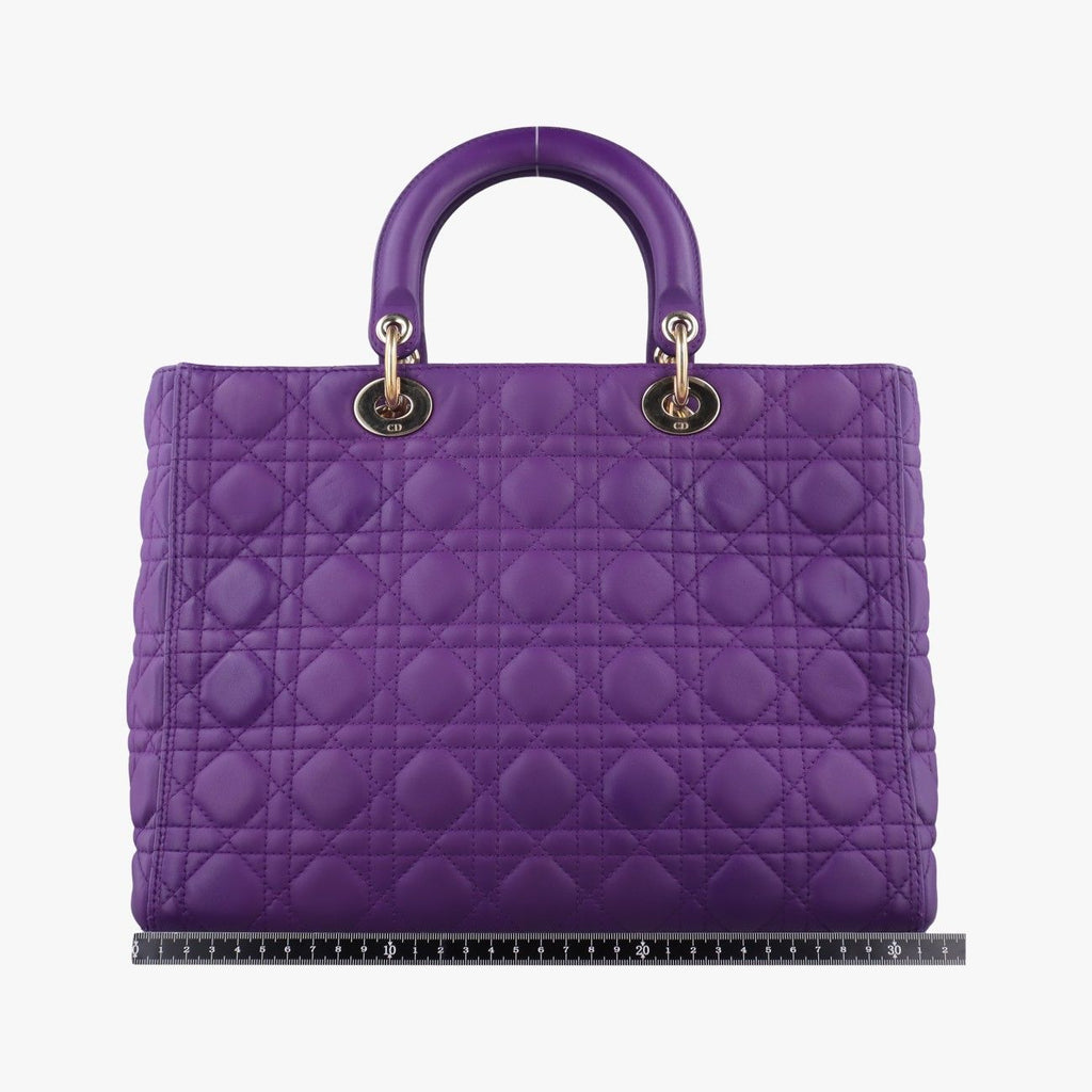 Dior Lady Purple Lambskin Handbag — view 2