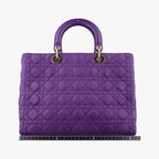 Dior Lady Purple Lambskin Handbag — view 2
