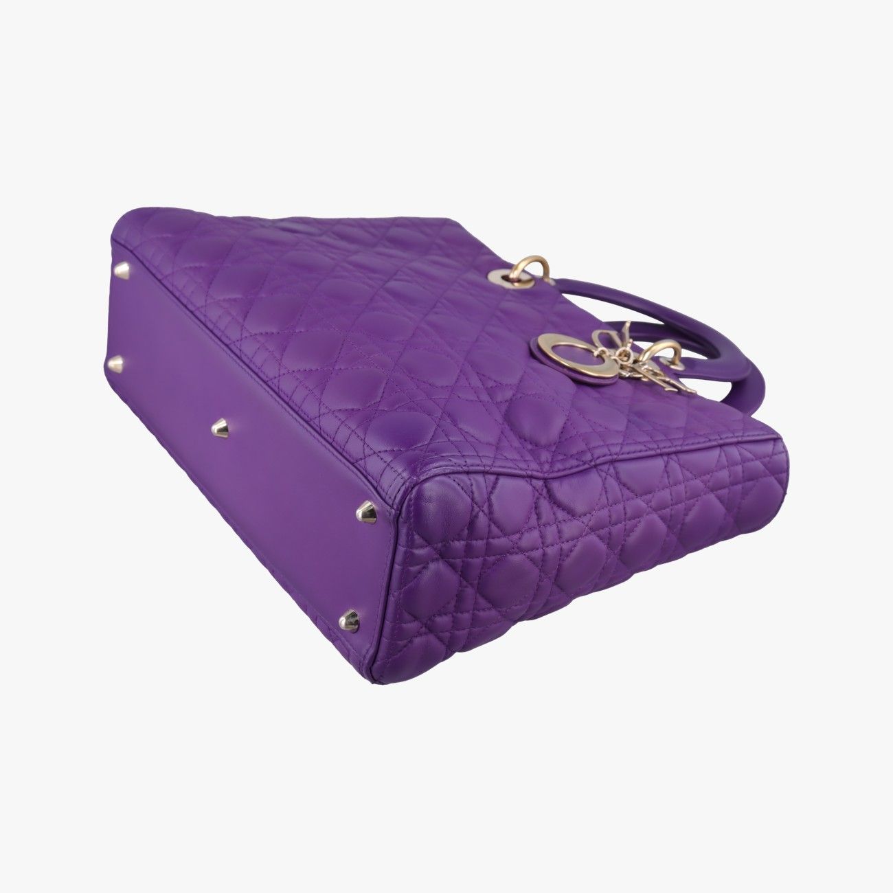 Dior Lady Purple Lambskin Handbag — view 4