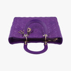 Dior Lady Purple Lambskin Handbag — view 8