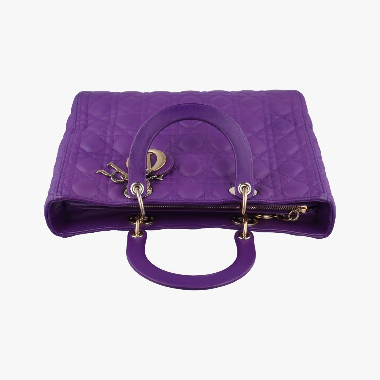 Dior Lady Purple Lambskin Handbag — view 8