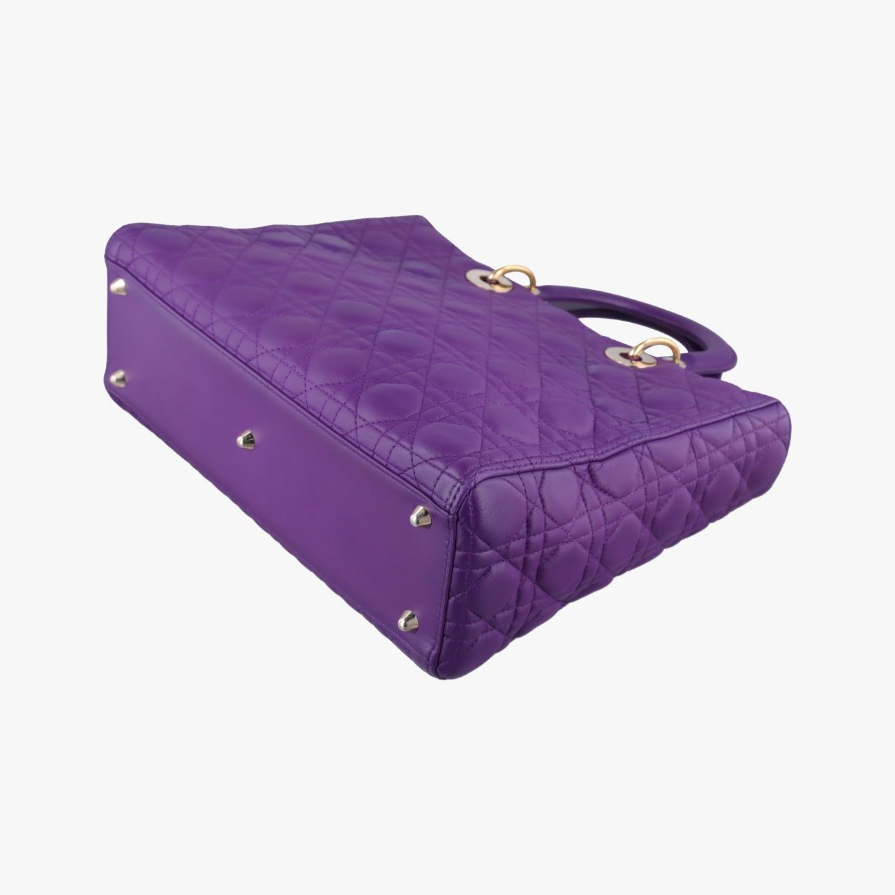 Dior Lady Purple Lambskin Handbag — view 6