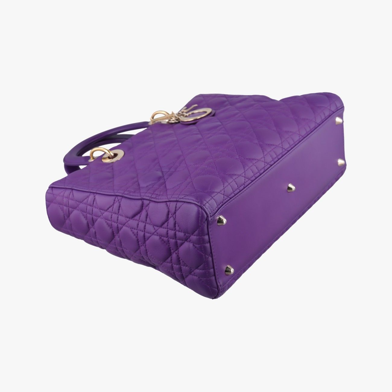 Dior Lady Purple Lambskin Handbag — view 5