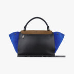 Celine Trapeze Black Brown Blue Calf Hair Shoulder — view 2