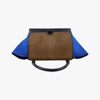Celine Trapeze Black Brown Blue Calf Hair Shoulder — view 8