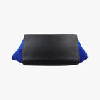 Celine Trapeze Black Brown Blue Calf Hair Shoulder — view 3