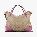 Gucci Guccissima Bree Beige Pink GG Canvas Leather Shoulder — view 2