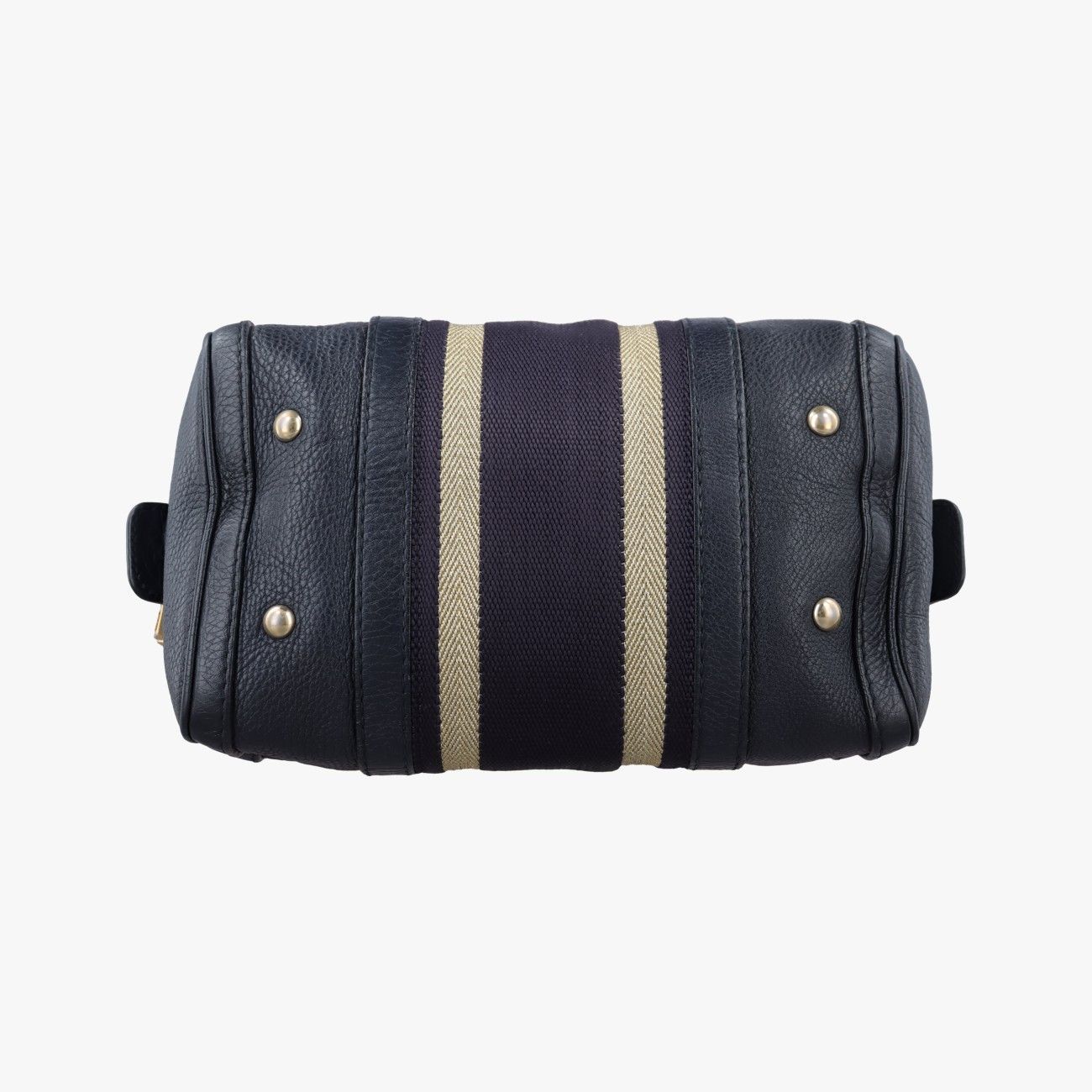 Gucci Sherry Line Navy Leather Handbag — view 3