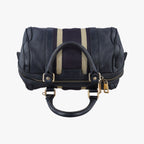 Gucci Sherry Line Navy Leather Handbag — view 8