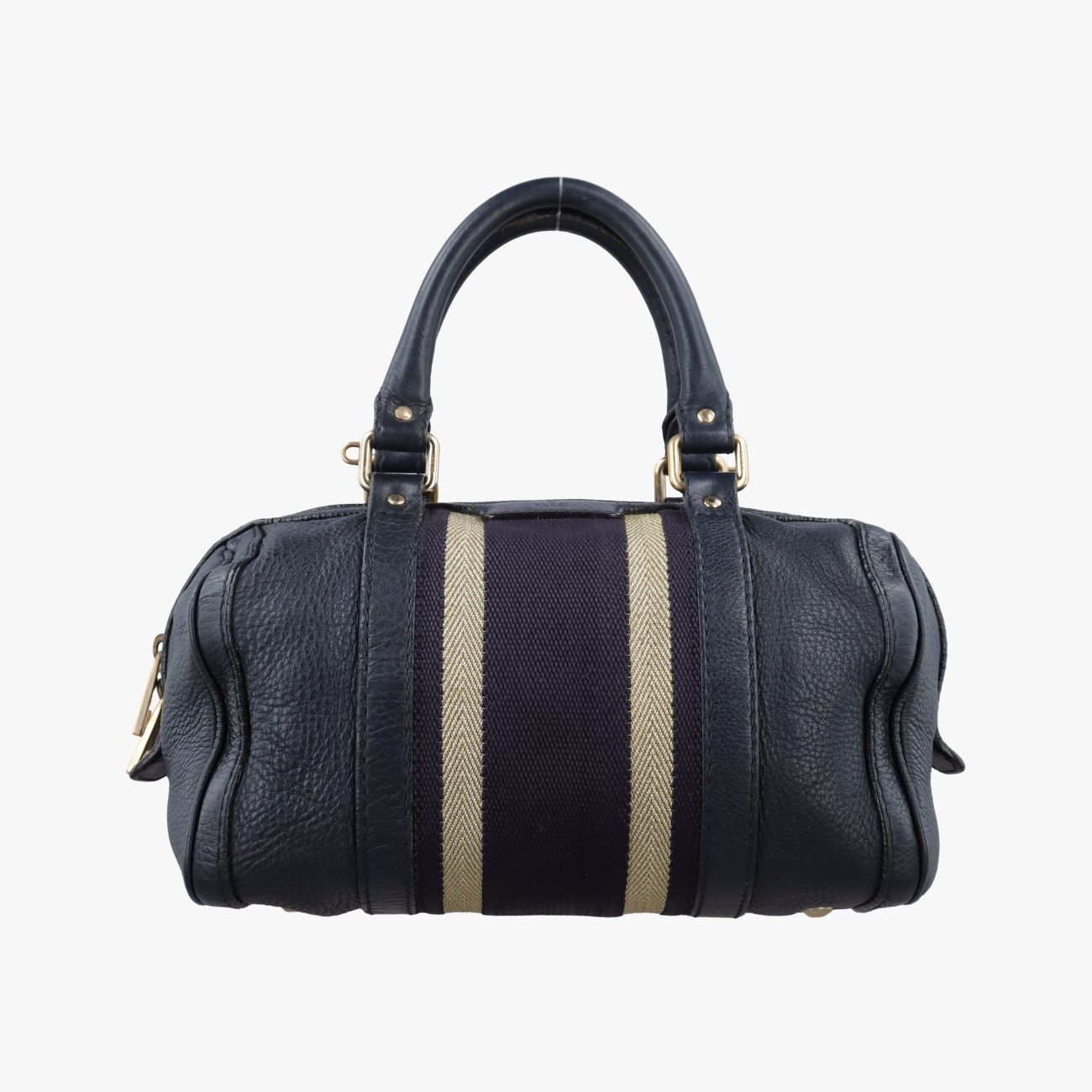 Gucci Sherry Line Navy Leather Handbag