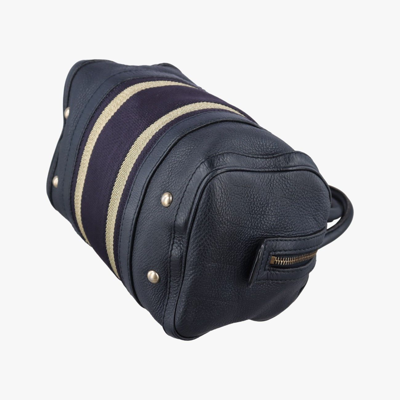 Gucci Sherry Line Navy Leather Handbag — view 4