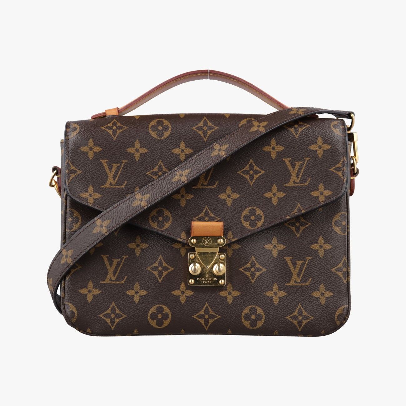 Louis Vuitton Pochette Metis MM Monogram Brown Canvas Handbag
