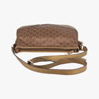 Gucci Principi Gold Brown Canvas Leather Shoulder — view 8