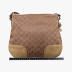 Gucci Principi Gold Brown Canvas Leather Shoulder — view 2