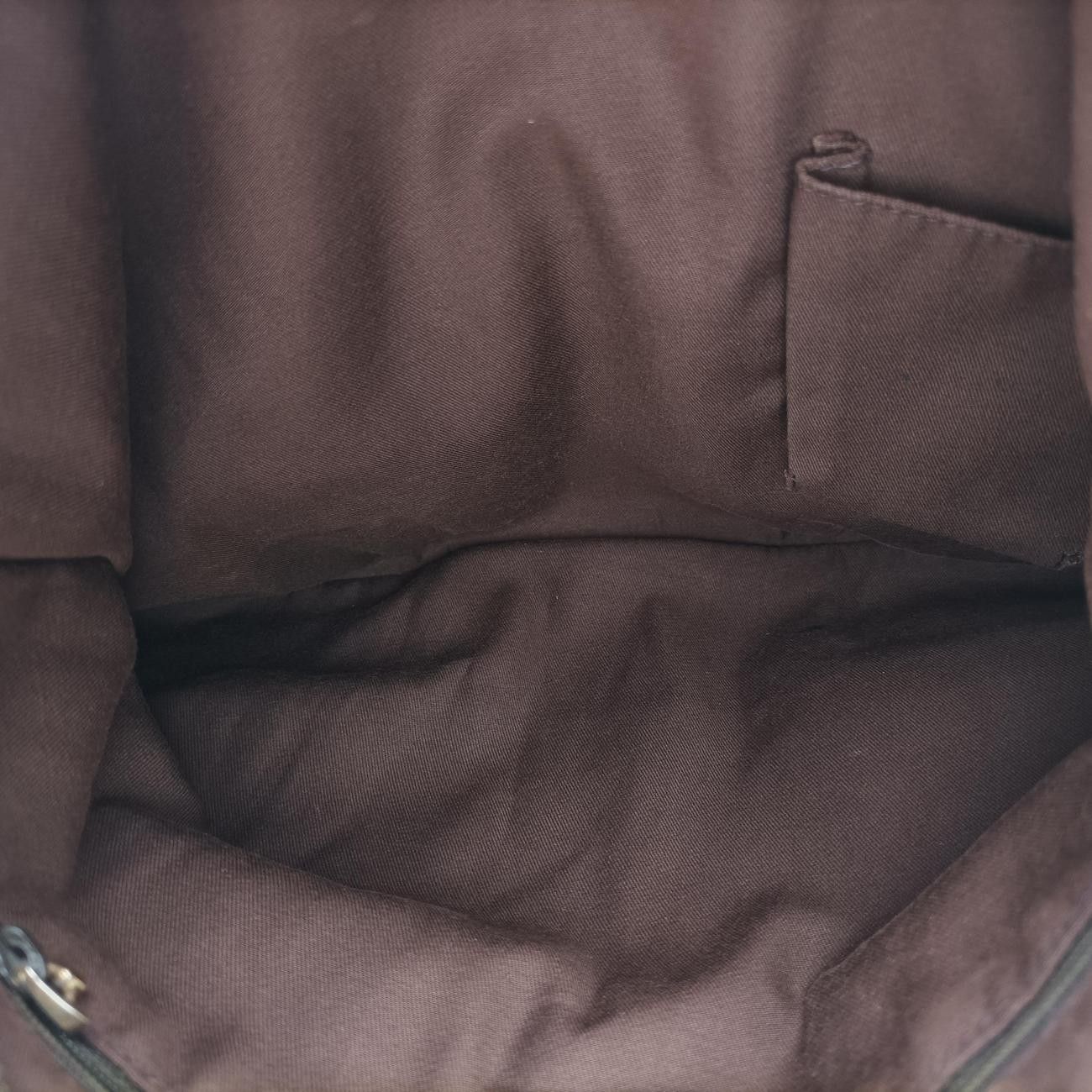 Gucci Principi Gold Brown Canvas Leather Shoulder — view 9