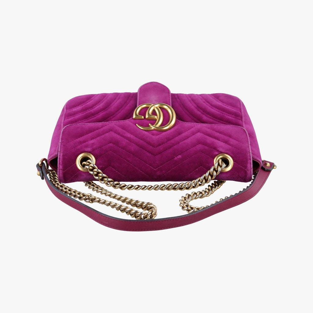 Gucci GG Marmont Purple Velour Shoulder — view 8