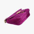 Gucci GG Marmont Purple Velour Shoulder — view 5