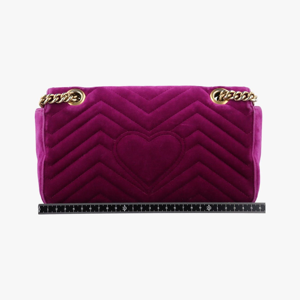 Gucci GG Marmont Purple Velour Shoulder — view 2