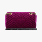 Gucci GG Marmont Purple Velour Shoulder — view 2
