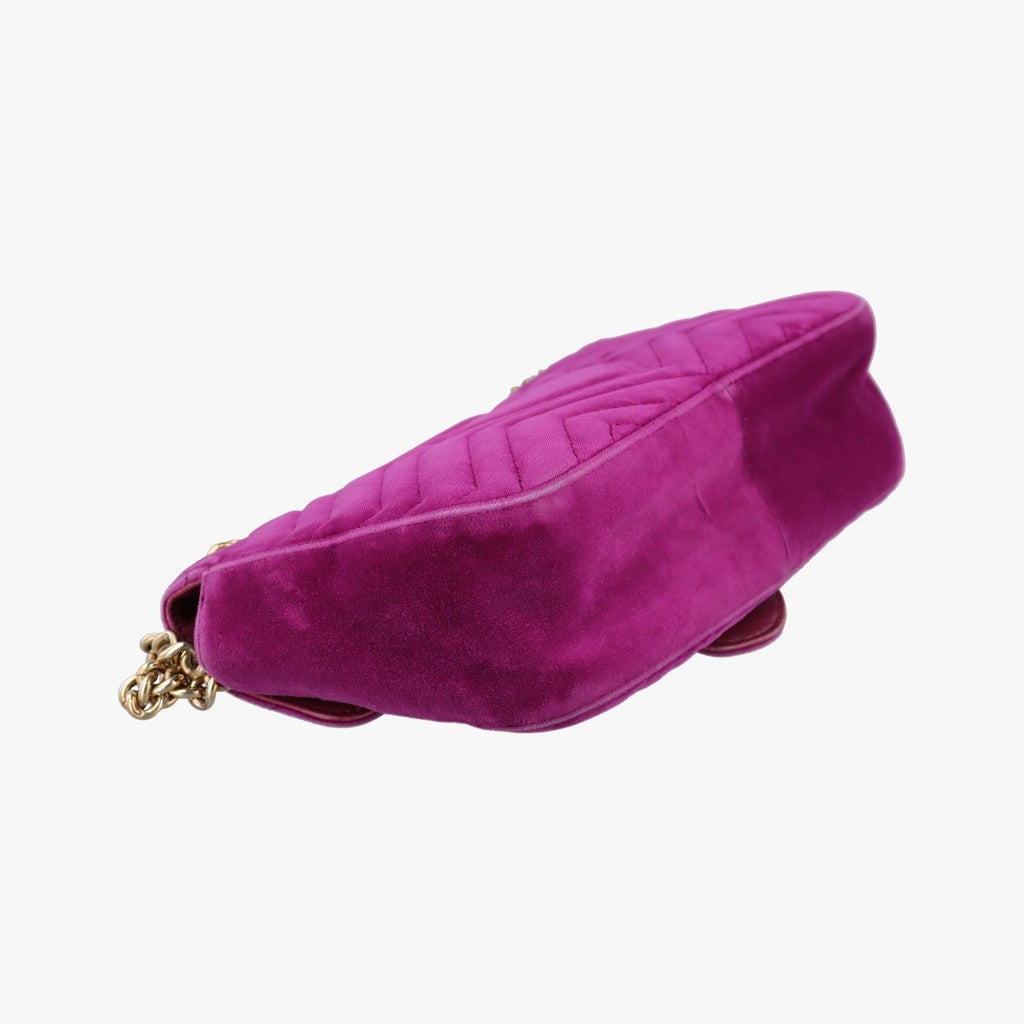 Gucci GG Marmont Purple Velour Shoulder — view 7