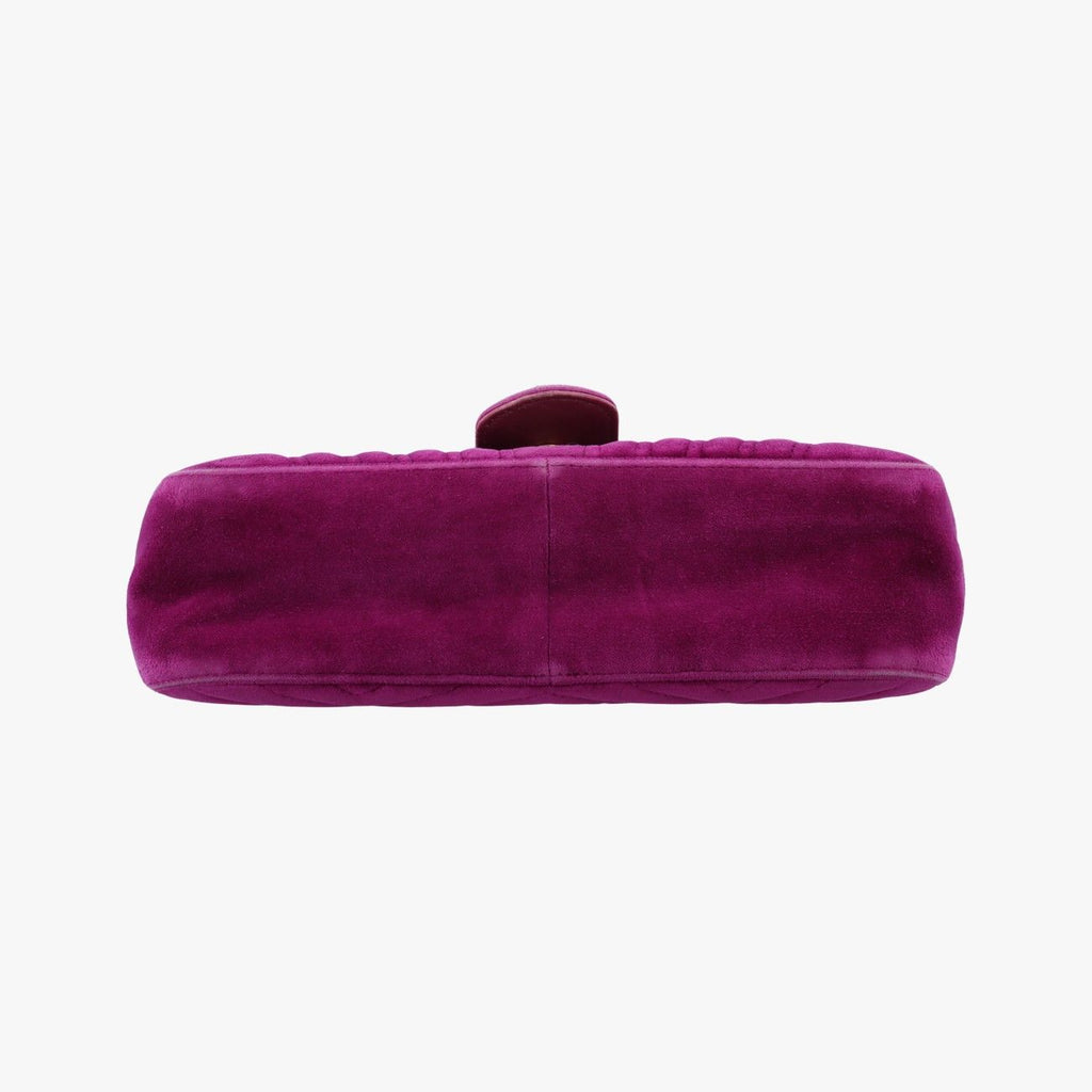 Gucci GG Marmont Purple Velour Shoulder — view 3