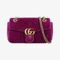 Gucci GG Marmont Purple Velour Shoulder