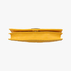 Fendi Embossed Logo Yellow Lambskin Shoulder — view 3
