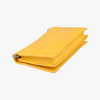 Fendi Embossed Logo Yellow Lambskin Shoulder — view 7