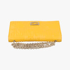 Fendi Embossed Logo Yellow Lambskin Shoulder — view 8