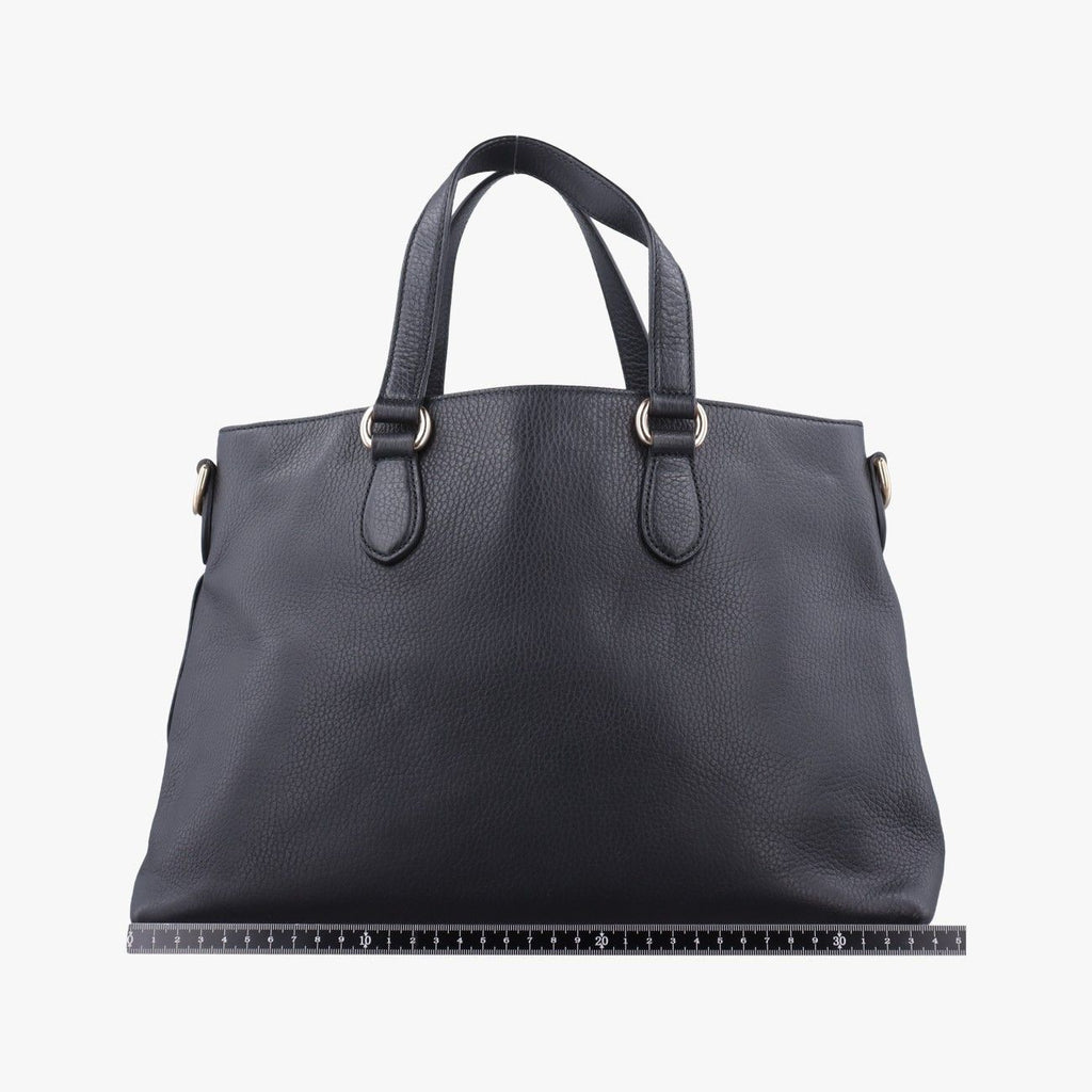 Gucci Bamboo Tassel Tote Black Leather — view 2