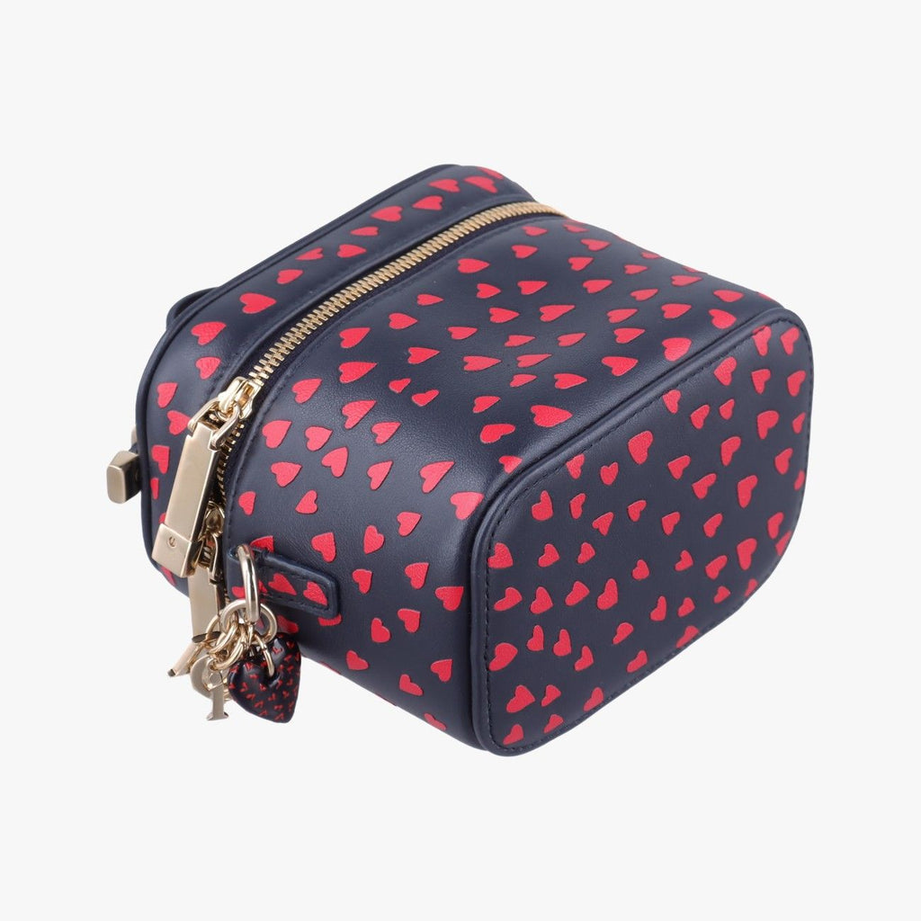 Dior Micro Lady Vanity Case Black Red Leather Handbag — view 5