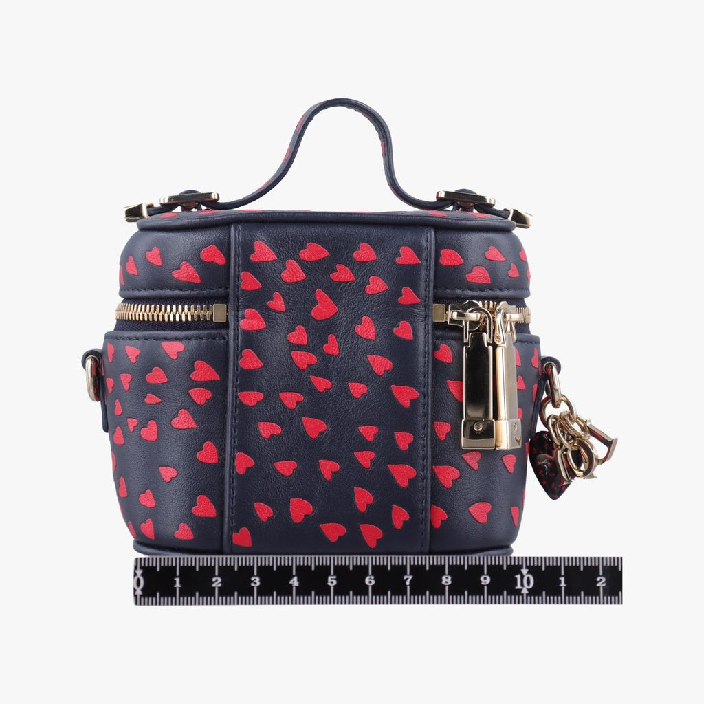 Dior Micro Lady Vanity Case Black Red Leather Handbag — view 2