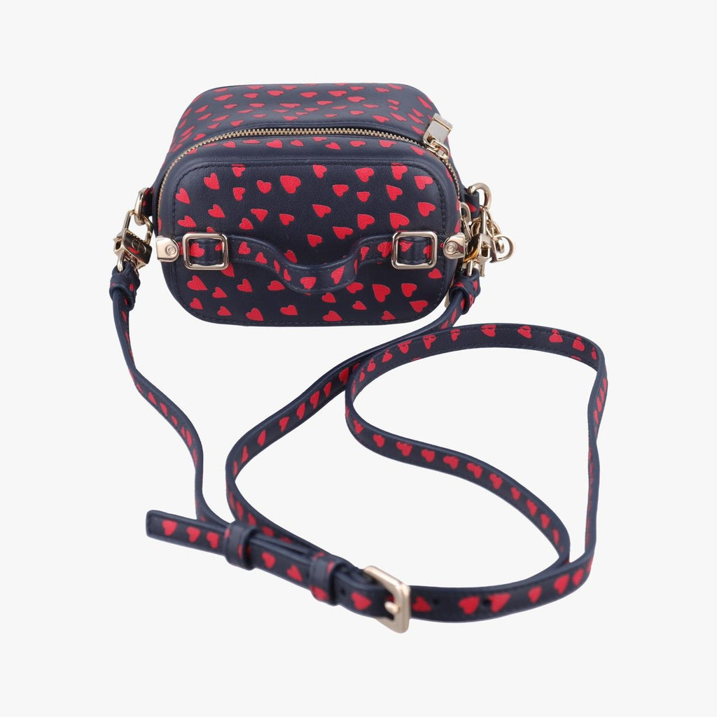 Dior Micro Lady Vanity Case Black Red Leather Handbag — view 8