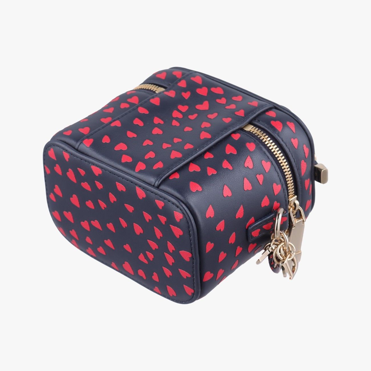 Dior Micro Lady Vanity Case Black Red Leather Handbag — view 6