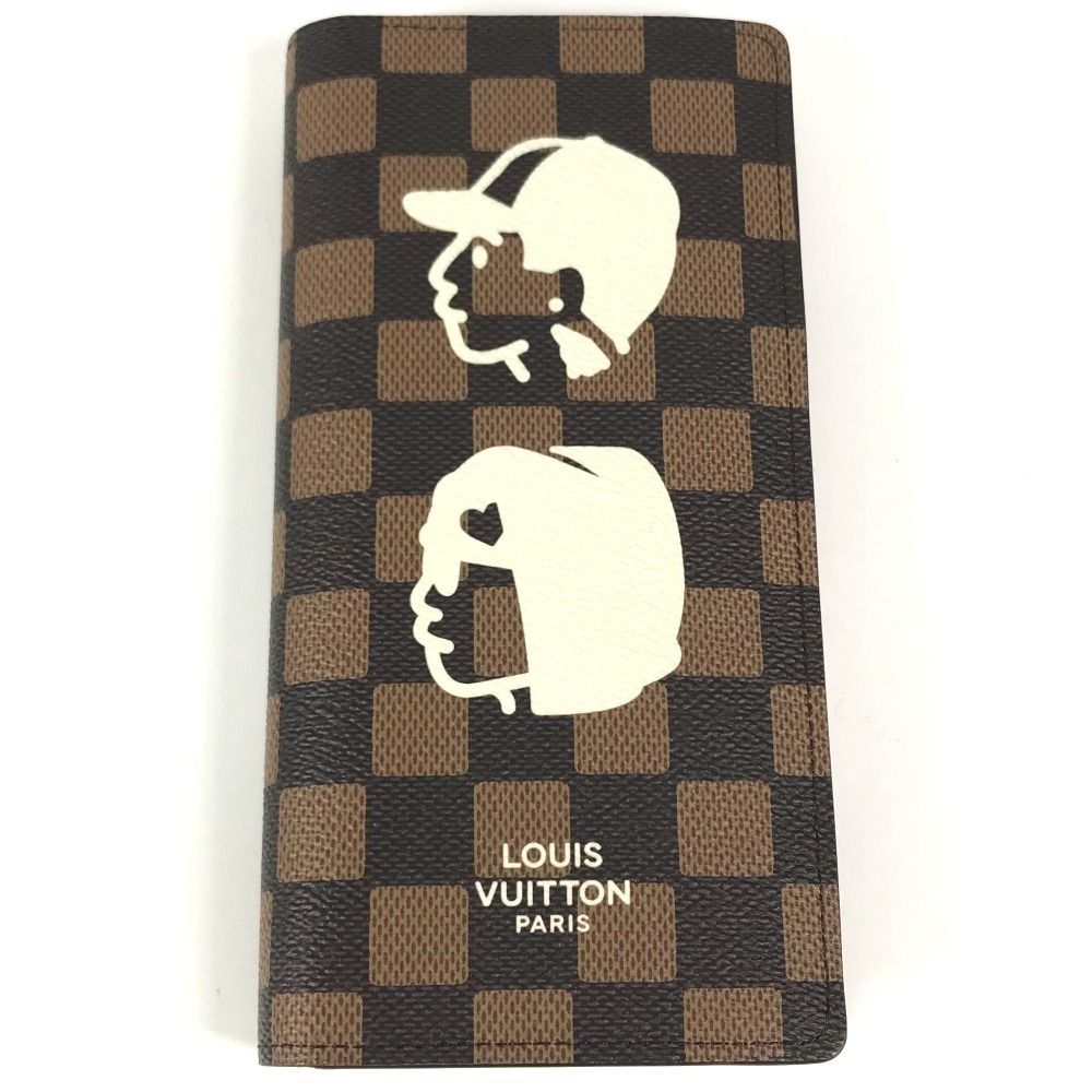 Louis Vuitton Wallet Portefeuille Brazza Damier Canvas Ebene Brown