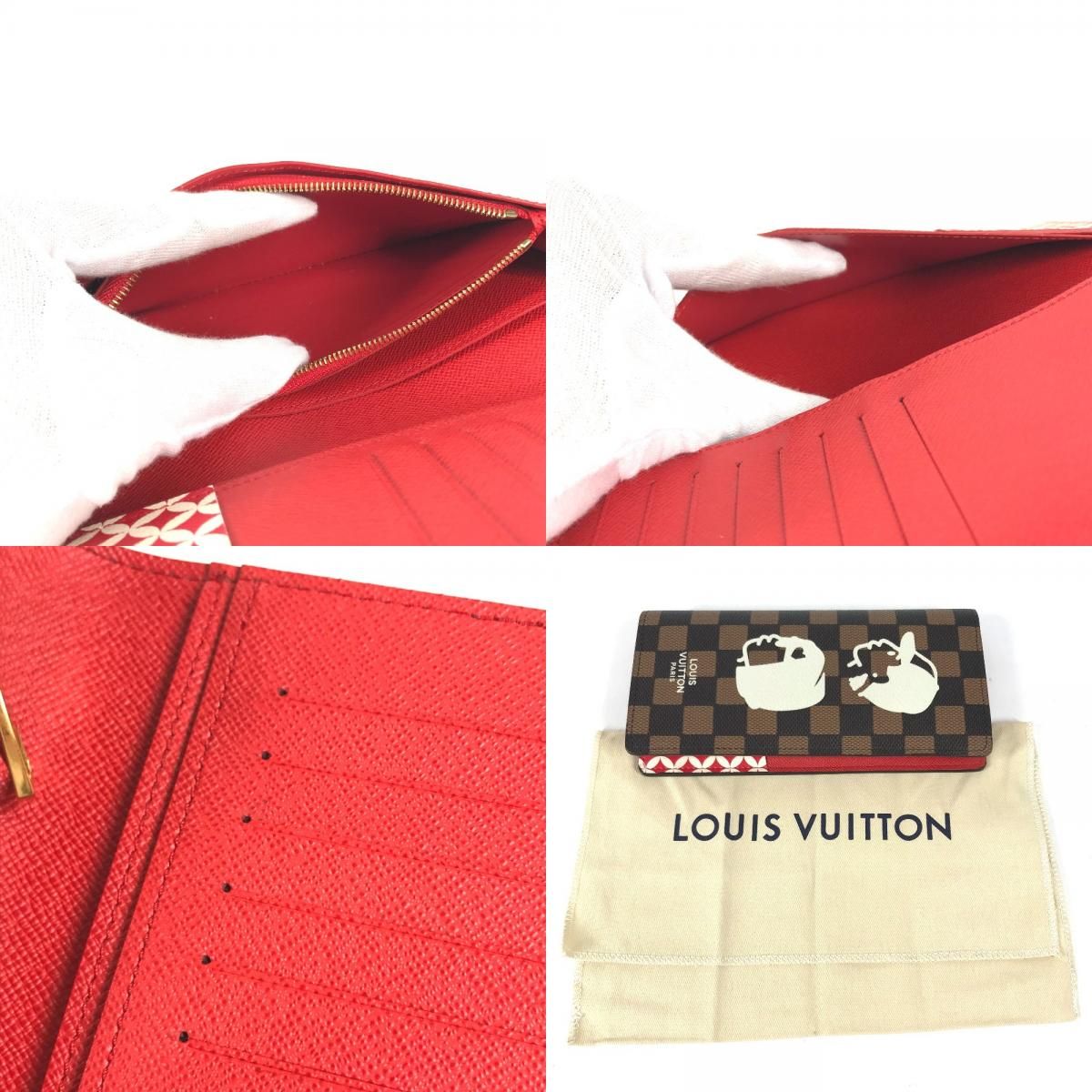 Louis Vuitton Wallet Portefeuille Brazza Damier Canvas Ebene Brown — view 9