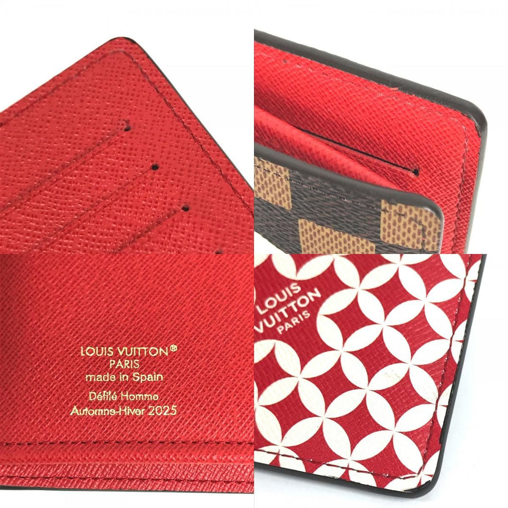 Louis Vuitton Wallet Portefeuille Brazza Damier Canvas Ebene Brown — view 8