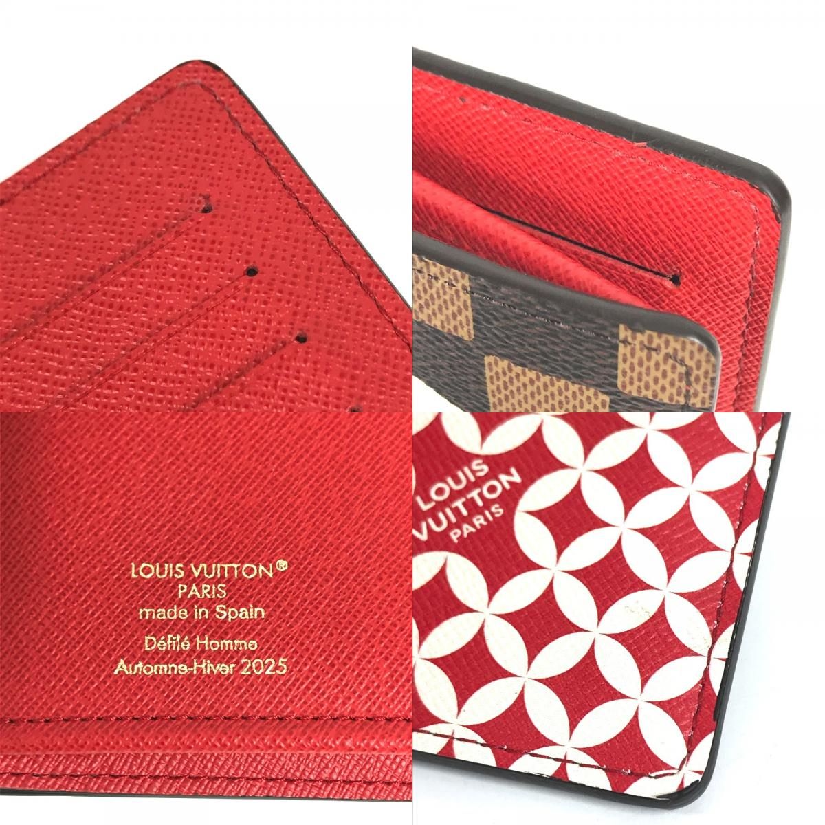 Louis Vuitton Wallet Portefeuille Brazza Damier Canvas Ebene Brown — view 8