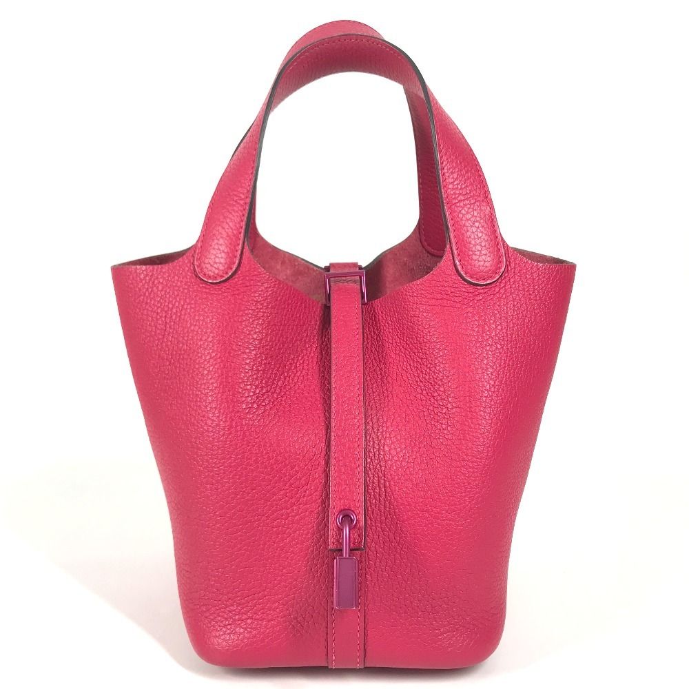 Hermes Handbag Picotin Lock PM 18 PM Taurillon Clemence Rose Mexico Pink