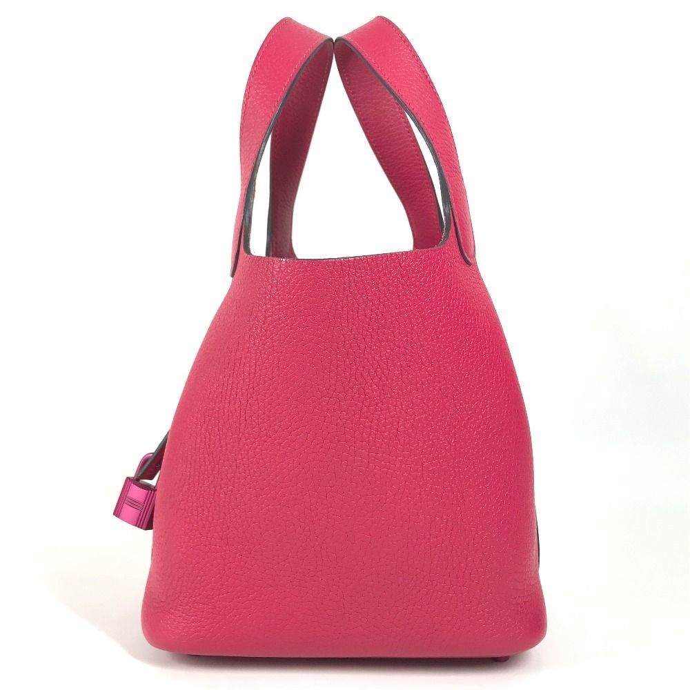Hermes Handbag Picotin Lock PM 18 PM Taurillon Clemence Rose Mexico Pink — view 3