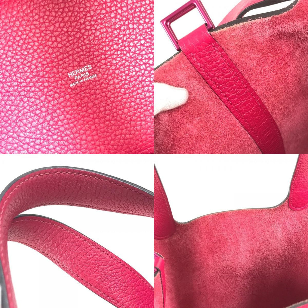 Hermes Handbag Picotin Lock PM 18 PM Taurillon Clemence Rose Mexico Pink — view 8